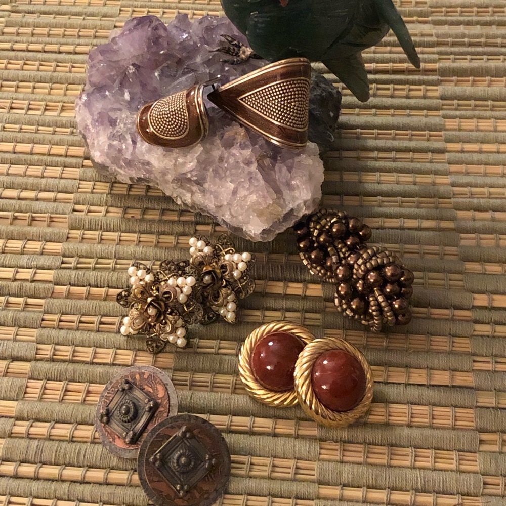 vintage, estate earrings